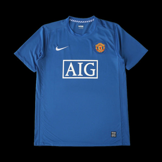 Manchester United Retro Away Shirt 2008/09 - Mens Fan Shirt Blue