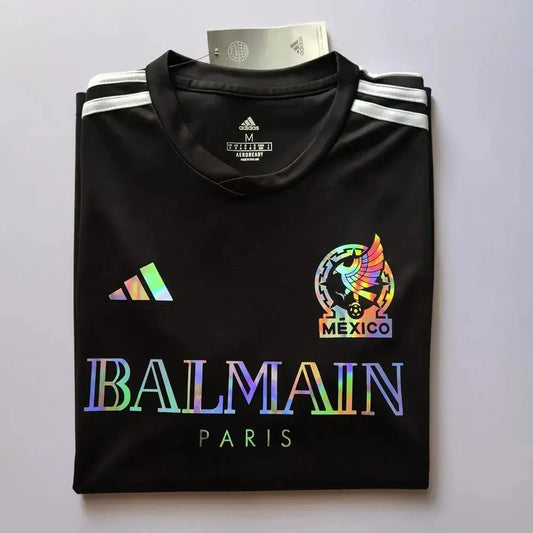 BALMAIN Mexico Fan Shirt - Men's Reflective Black