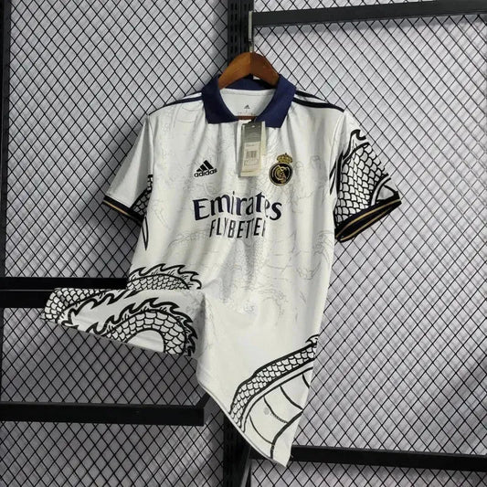 Real Madrid Chinese Dragon 22/23 Shirt - Men's White Fan Shirt