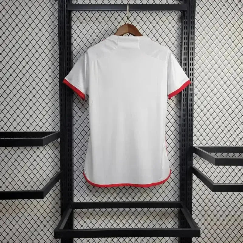 Flamengo Away Shirt 24/25 - Women's White Fan Shirt + All Sponsorships