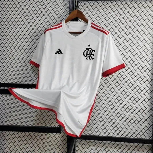Flamengo Away Shirt 24/25 - Men's White Fan Shirt + All Sponsorships