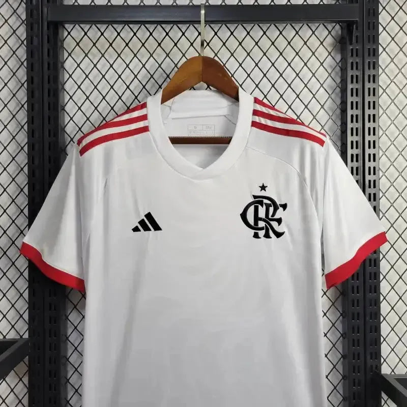 Flamengo Away Shirt 24/25 - Men's White Fan Shirt + All Sponsorships