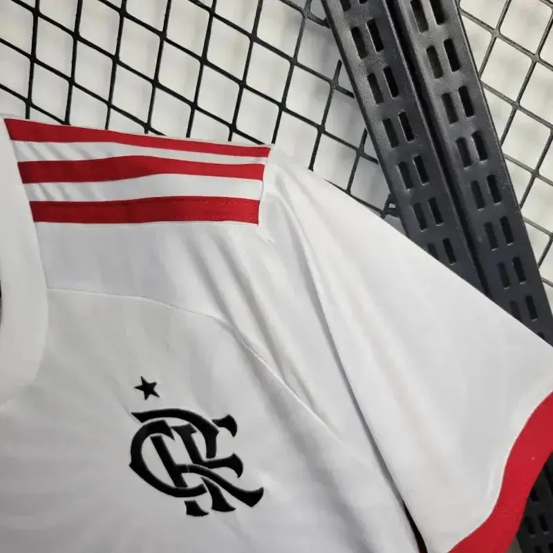 Flamengo Away Shirt 24/25 - Men's White Fan Shirt + All Sponsorships