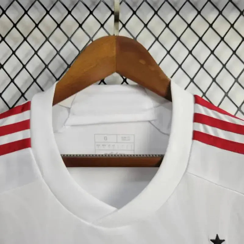 Flamengo Away Shirt 24/25 - Men's White Fan Shirt + All Sponsorships