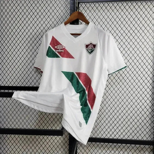 Fluminense Away 24/25 Shirt - Men's White Fan Shirt + Libertadores Patches + Sponsorships