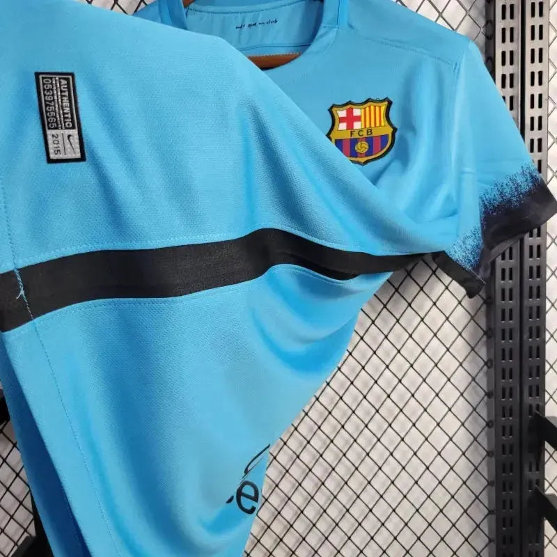 Barcelona Retro Away II Shirt 15/16 - Men's Fan Blue