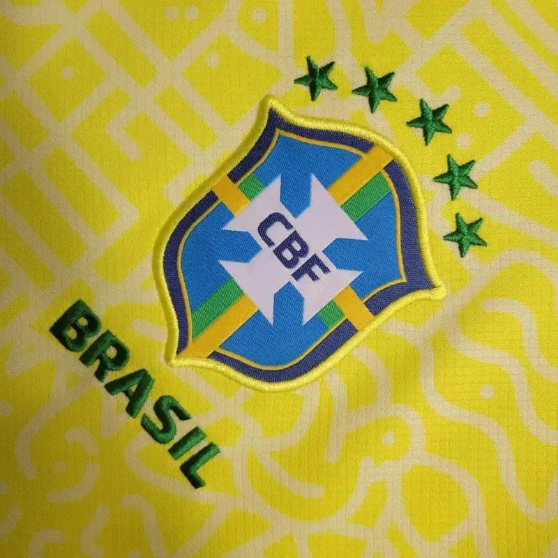 Brazil Home Shirt 24/25 - Men's Fan Yellow
