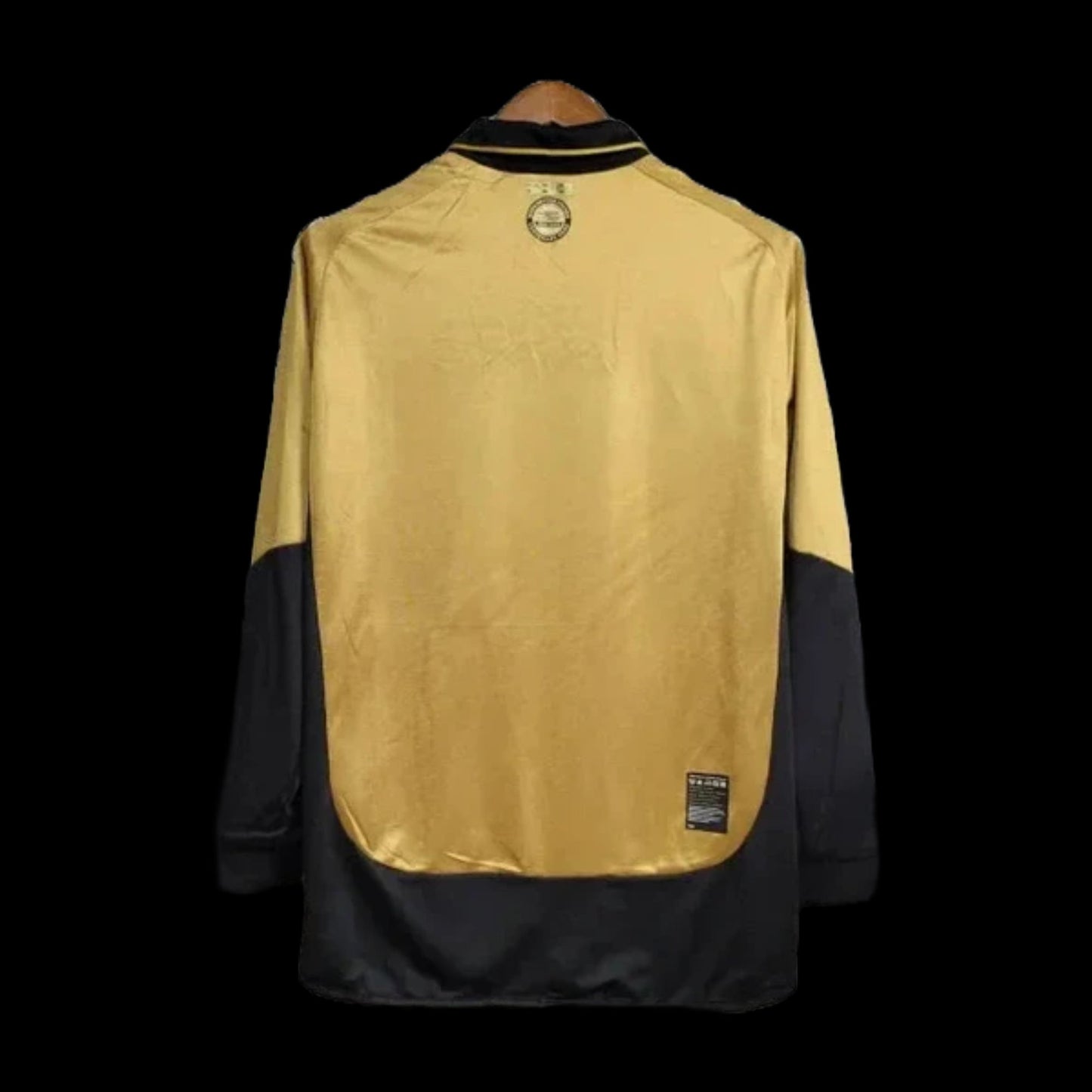 Manchester United 100 Years Retro Edition 2001/02 Shirt - Men's White, Black and Gold Long Sleeve Fan Shirt - Double Sided