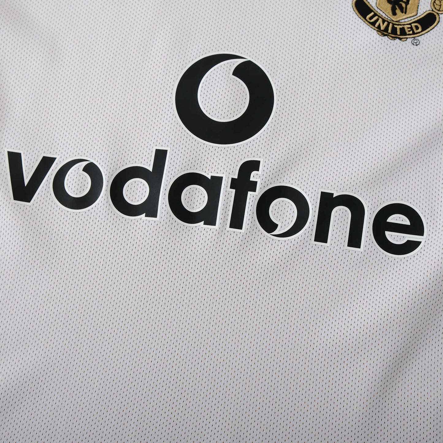 Manchester United 100 Years Retro Edition 2001/02 Shirt - Men's White, Black and Gold Long Sleeve Fan Shirt - Double Sided