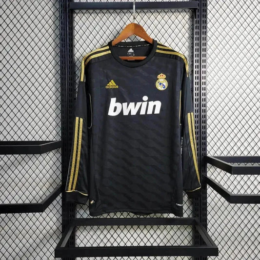 Real Madrid Away Retro Shirt 2011/12 - Men's Fan Black Long Sleeve