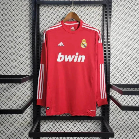 Real Madrid Away Retro Shirt 2011/12 - Men's Fan Red Long Sleeve