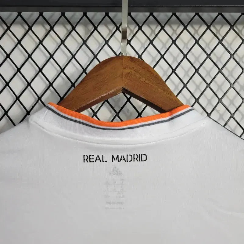 Real Madrid Home Retro Shirt 2013/14 - Men's White Long Sleeve Fan Shirt