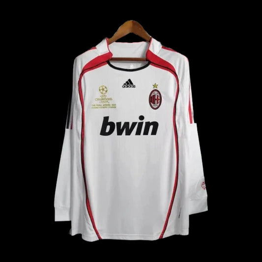AC Milan Away Retro Shirt 2006/07 - Men's White Fan Long Sleeve