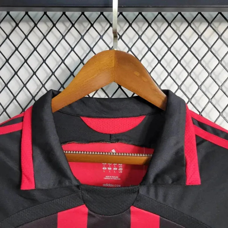 AC Milan Home Retro 2006/07 Men's Fan Shirt Gold Long Sleeve