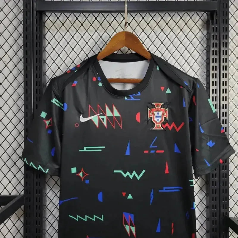 Portugal Training Shirt 24/25 - Men's Fan Black