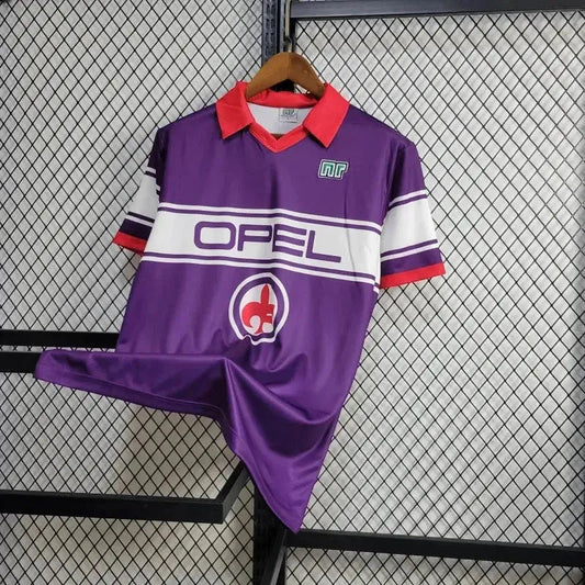 Fiorentina Home Retro Shirt 1984/85 - Men's Purple OPEL Fan Shirt