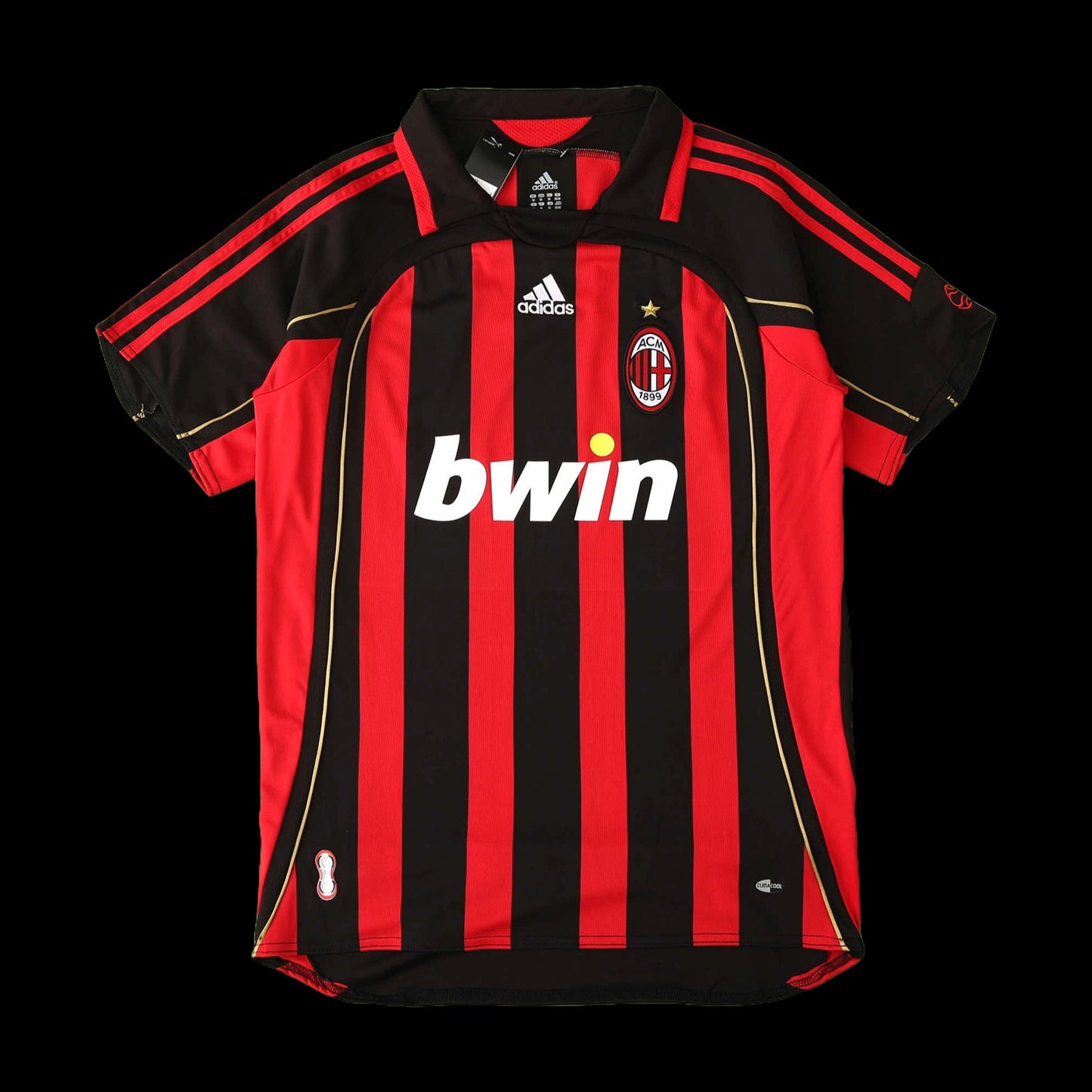 AC Milan Home Retro Shirt 2006/07 - Men's Fan Shirt Gold