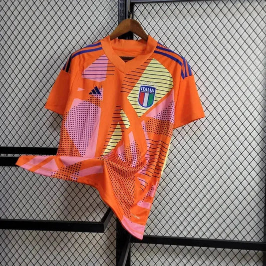 Italy Goalkeeper Shirt 24/25 - Men's Fan Orange
