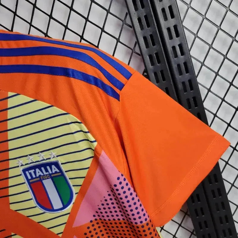 Italy Goalkeeper Shirt 24/25 - Men's Fan Orange