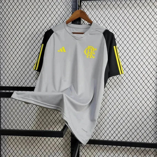 Flamengo Training Shirt 24/25 - Men's Fan Gray, Yellow and Black