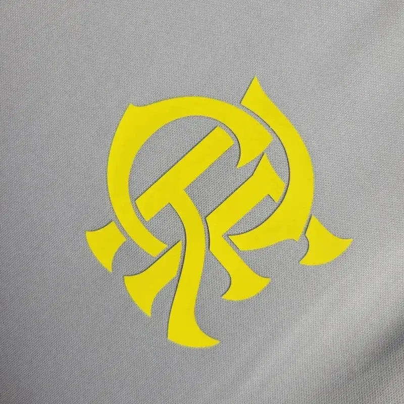 Flamengo Training Shirt 24/25 - Men's Fan Gray, Yellow and Black