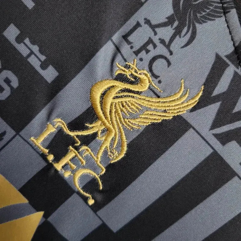 Liverpool x Lebron James 24/25 Kids Fan Shirt Black and Gold