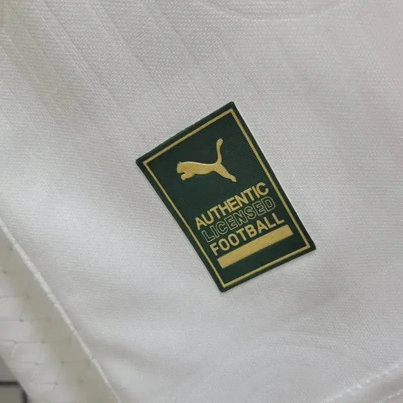 Palmeiras Away 24/25 Shirt - Men's Player White and Gold + Brasileirão and Avanti Patch + Sponsorships