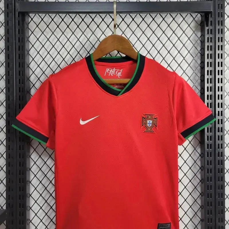 Portugal Home Shirt 24/25 - Red Kids Fan Shirt