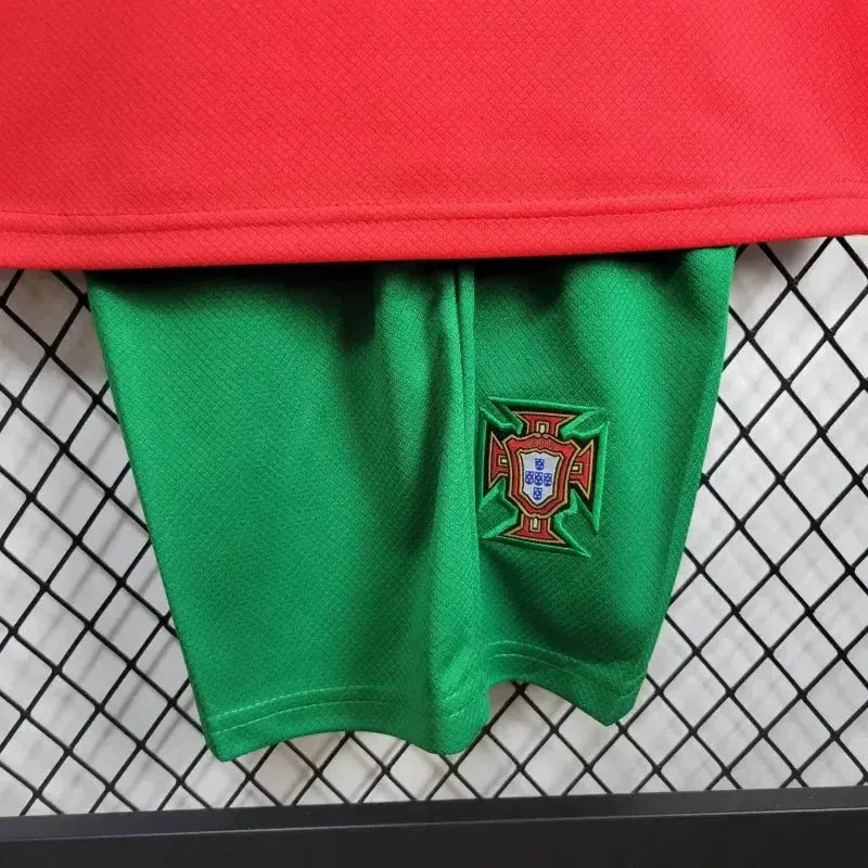 Portugal Home Shirt 24/25 - Red Kids Fan Shirt