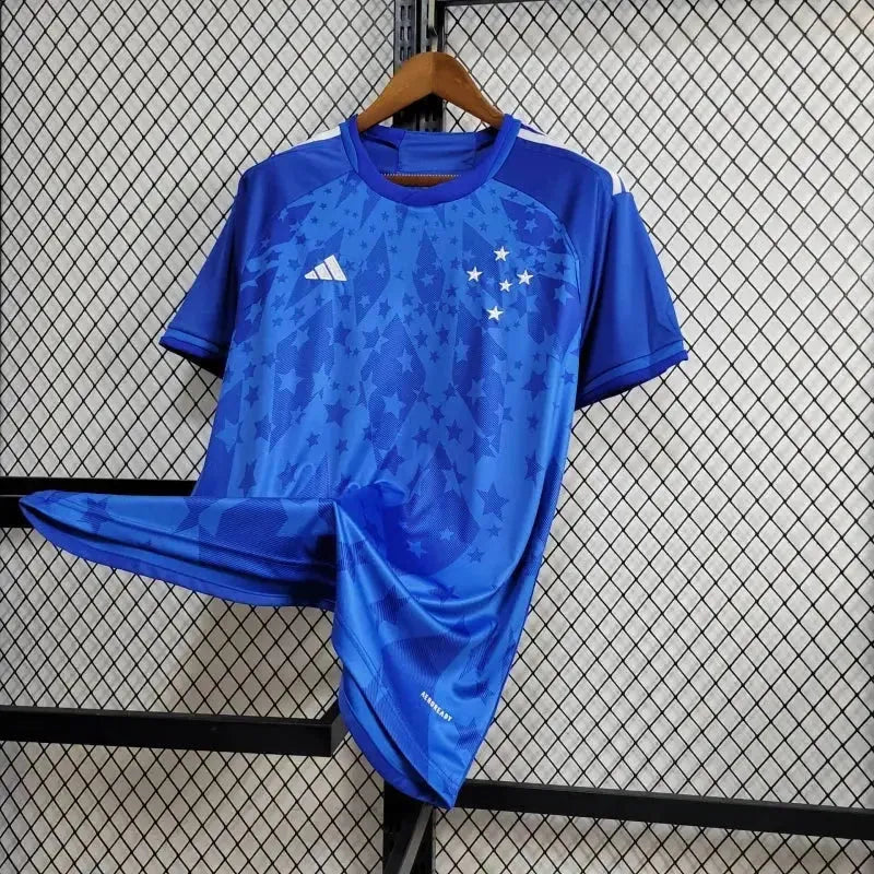 Cruzeiro 24/25 Shirt - Men's Blue Fan Shirt with Coca-Cola Sponsorship