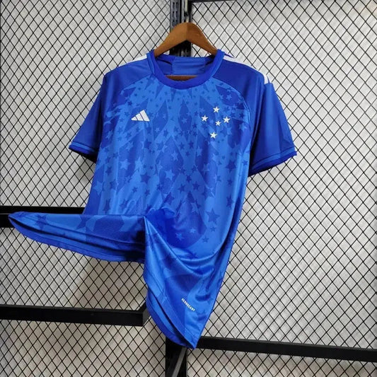 Cruzeiro 24/25 Shirt - Men's Blue Fan Shirt with Coca-Cola Sponsorship