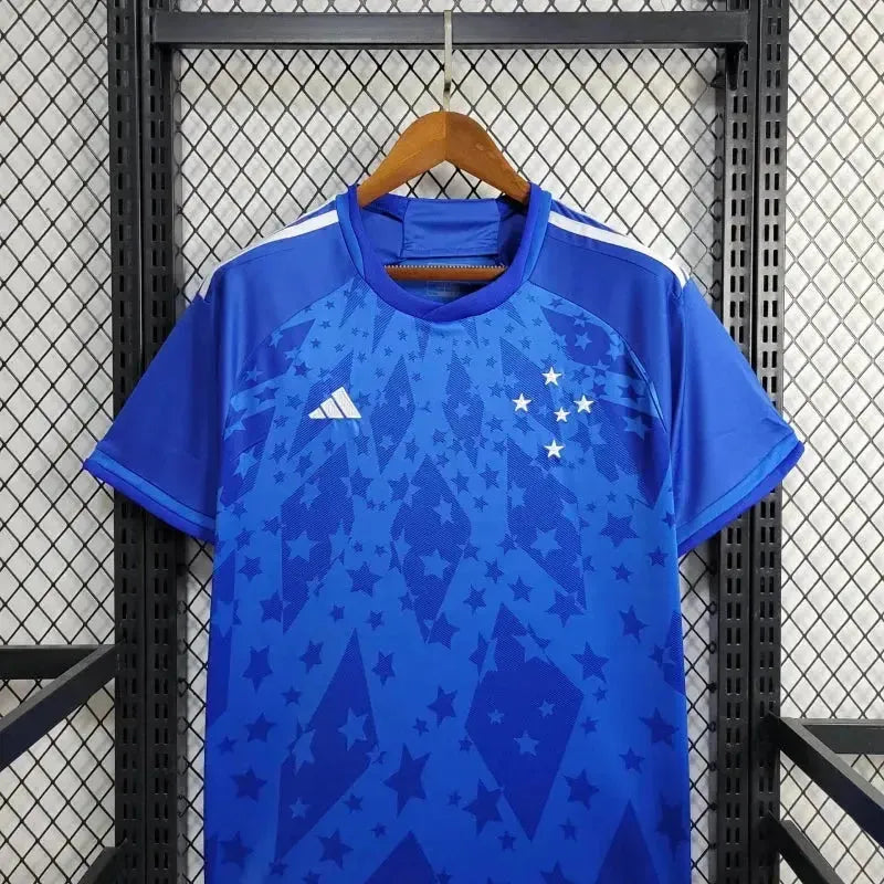 Cruzeiro 24/25 Shirt - Men's Blue Fan Shirt with Coca-Cola Sponsorship