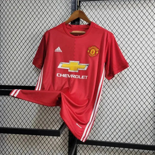 Manchester United Retro Home Shirt 16/17 - Men's Red Chevrolet Fan Shirt