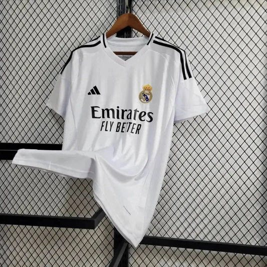 Real Madrid Home Shirt 24/25 - Men's White Fan Shirt + All Patches
