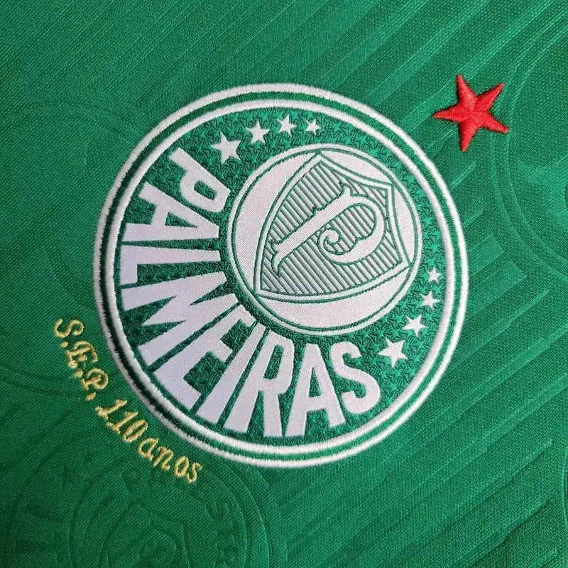 Palmeiras Home 24/25 Shirt - Men's Green Fan Shirt + Brasileirão and Avanti Patch + Sponsorships