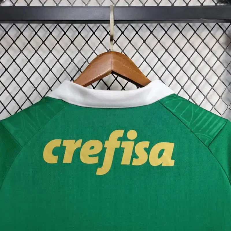 Palmeiras Home 24/25 Shirt - Men's Green Fan Shirt + Brasileirão and Avanti Patch + Sponsorships