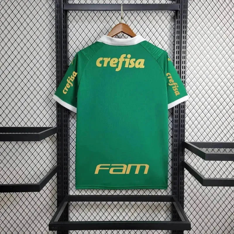 Palmeiras Home 24/25 Shirt - Men's Green Fan Shirt + Brasileirão and Avanti Patch + Sponsorships