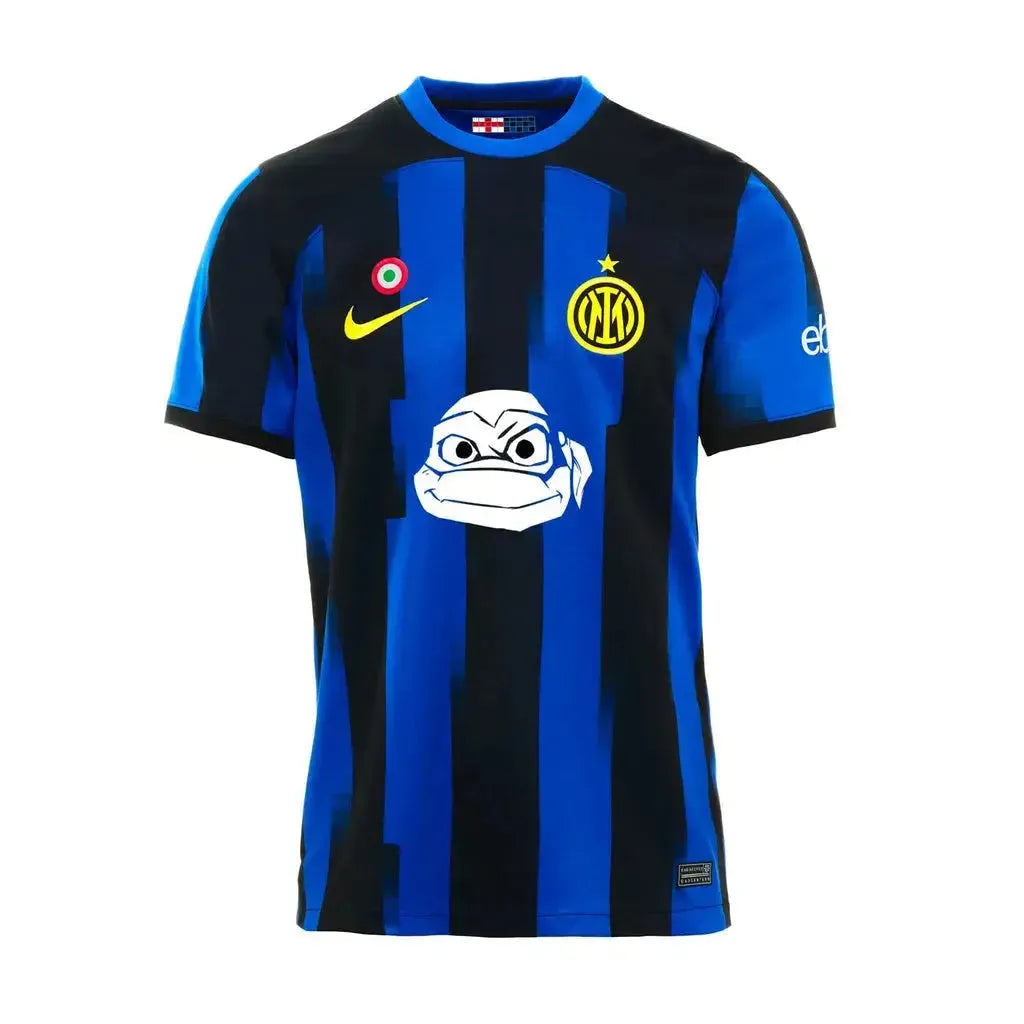 Inter Milan Teenage Mutant Ninja Turtles Home 24/25 Shirt - Men's Fan Shirt Blue and Black