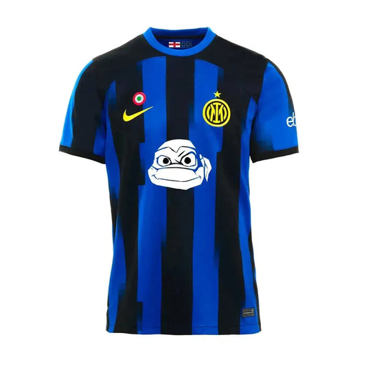 Inter Milan Teenage Mutant Ninja Turtles Home 24/25 Shirt - Men's Fan Shirt Blue and Black