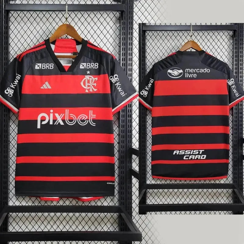 Flamengo Home Shirt 24/25 - Men's Fan Shirt + Patch Two Nations, One Passion