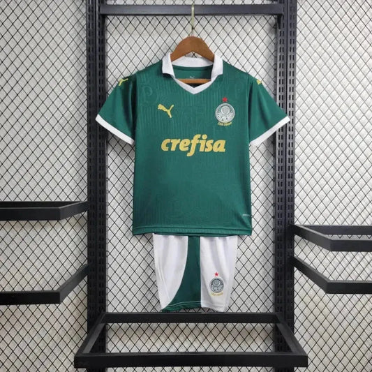 Palmeiras Home Shirt 24/25 - Green and Gold Children's Fan Shirt