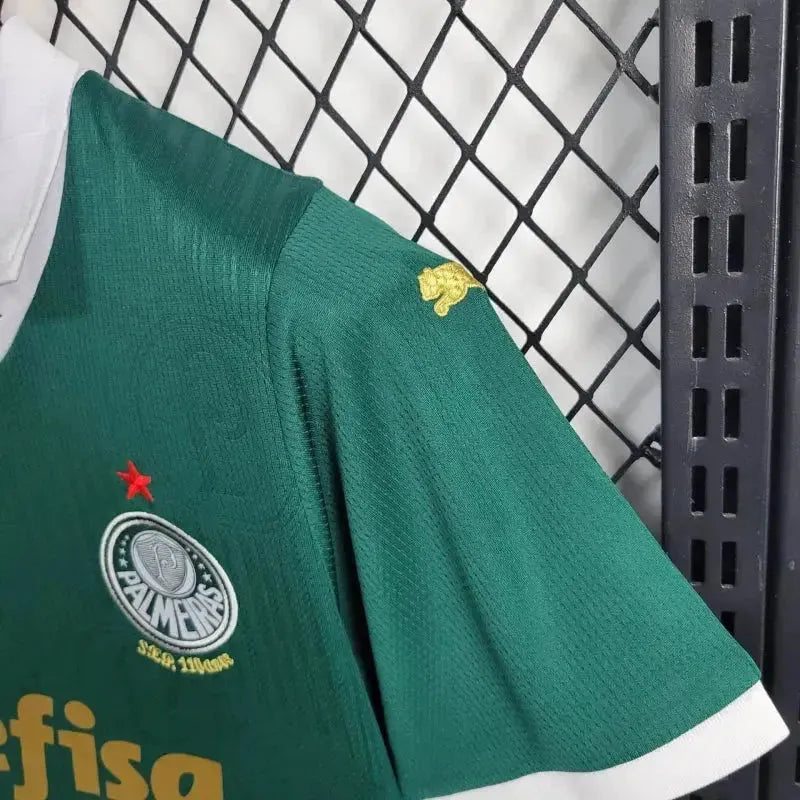 Palmeiras Home Shirt 24/25 - Green and Gold Children's Fan Shirt