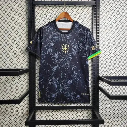 Brazil GOAT Neymar Shirt - Men's Black Fan Shirt Comma Football