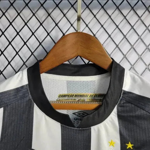 Santista Away Shirt 22/23 - Black and White Kids Fan Shirt
