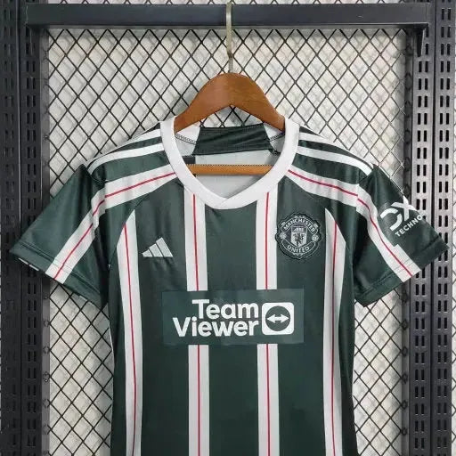 Manchester United Away Shirt 23/24 - Green Kids Fan Shirt