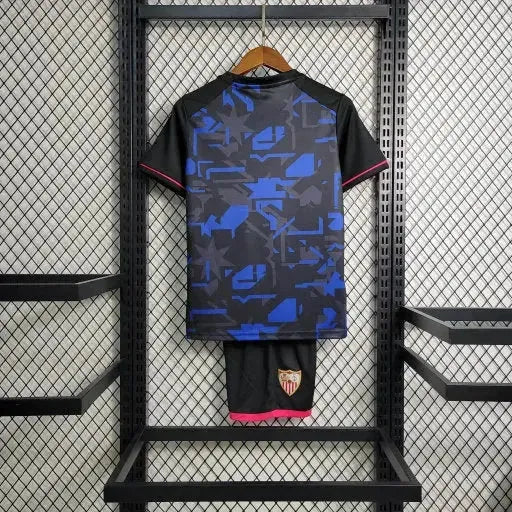 Sevilla Away Shirt 23/24 - Kids Fan Black