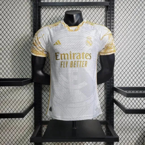 Real Madrid Special Edition 23/24 Shirt - Men's Player White and Gold