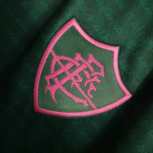 Fluminense Away II Shirt 23/24 - Men's Green and Pink Fan Shirt + Libertadores Patches