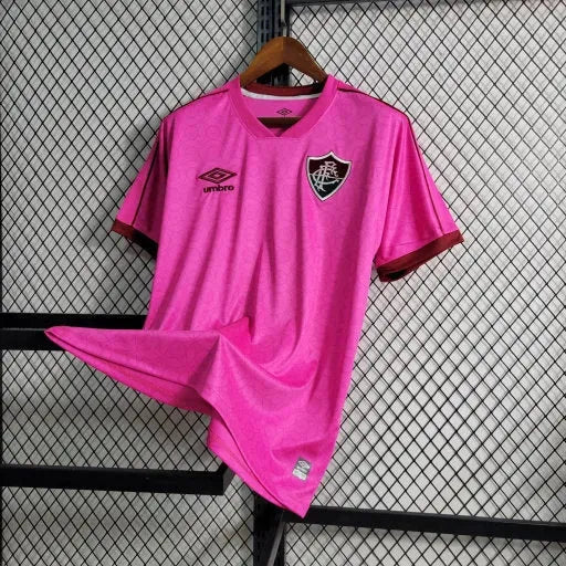 Fluminense 23/24 Shirt - Men's Pink Fan Shirt + Libertadores Patches