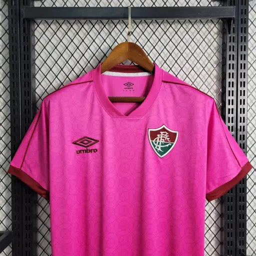 Fluminense 23/24 Shirt - Men's Pink Fan Shirt + Libertadores Patches